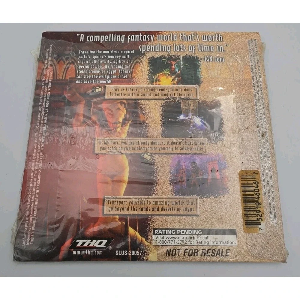 Sphinx and the Shadow of Set Sony PlayStation 2 PS2 Demo Disc Rare NIB THQ